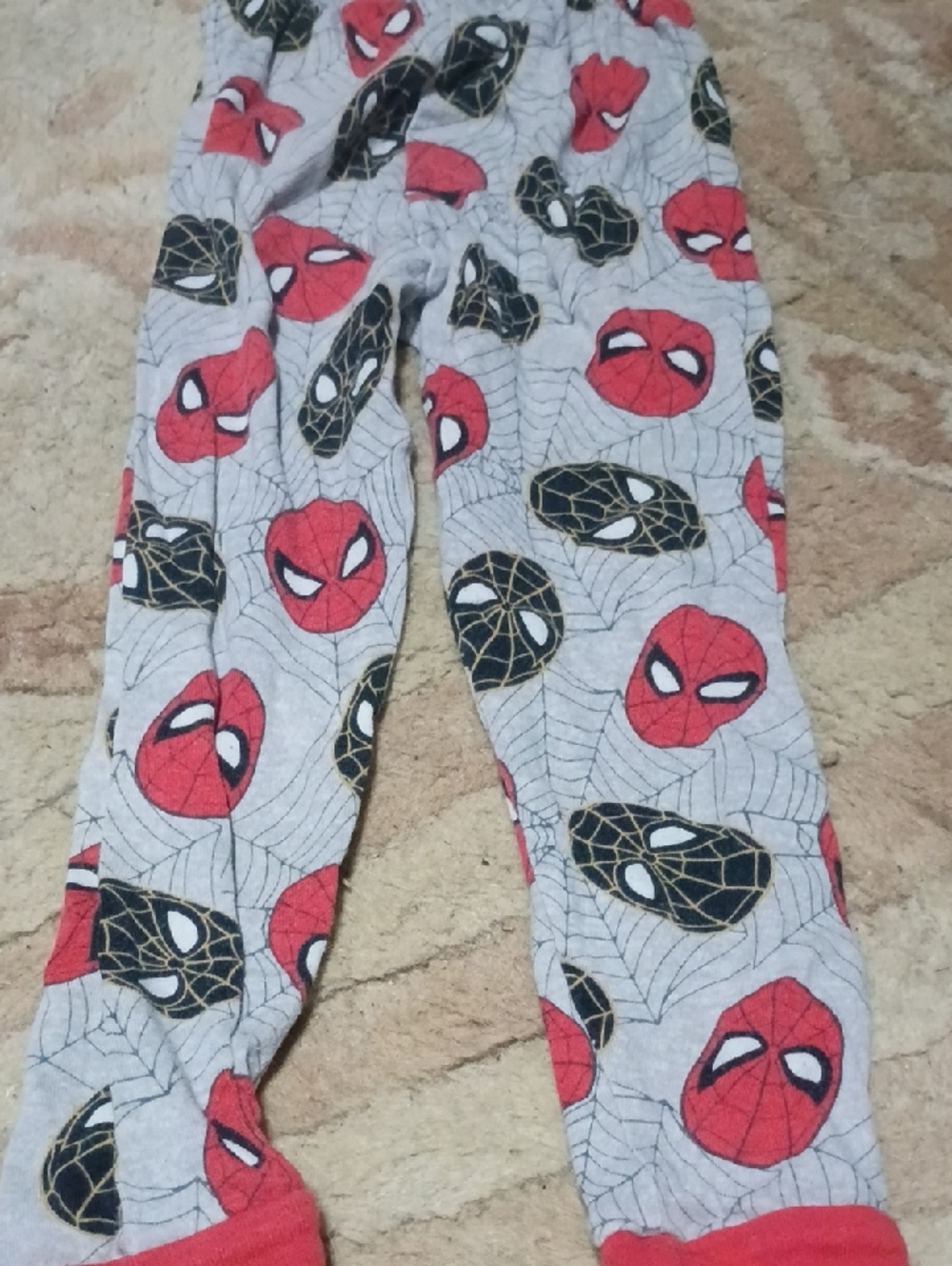 Spider-Man Face Print Grey Kids Pajama Pants